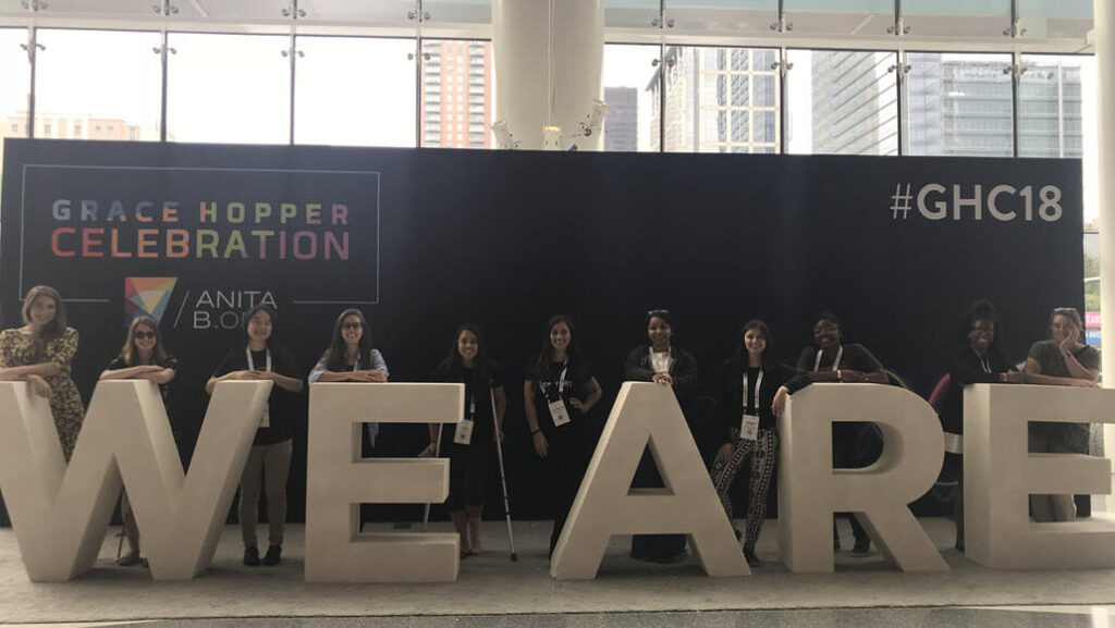 2018 Grace Hopper Award winners posing together.